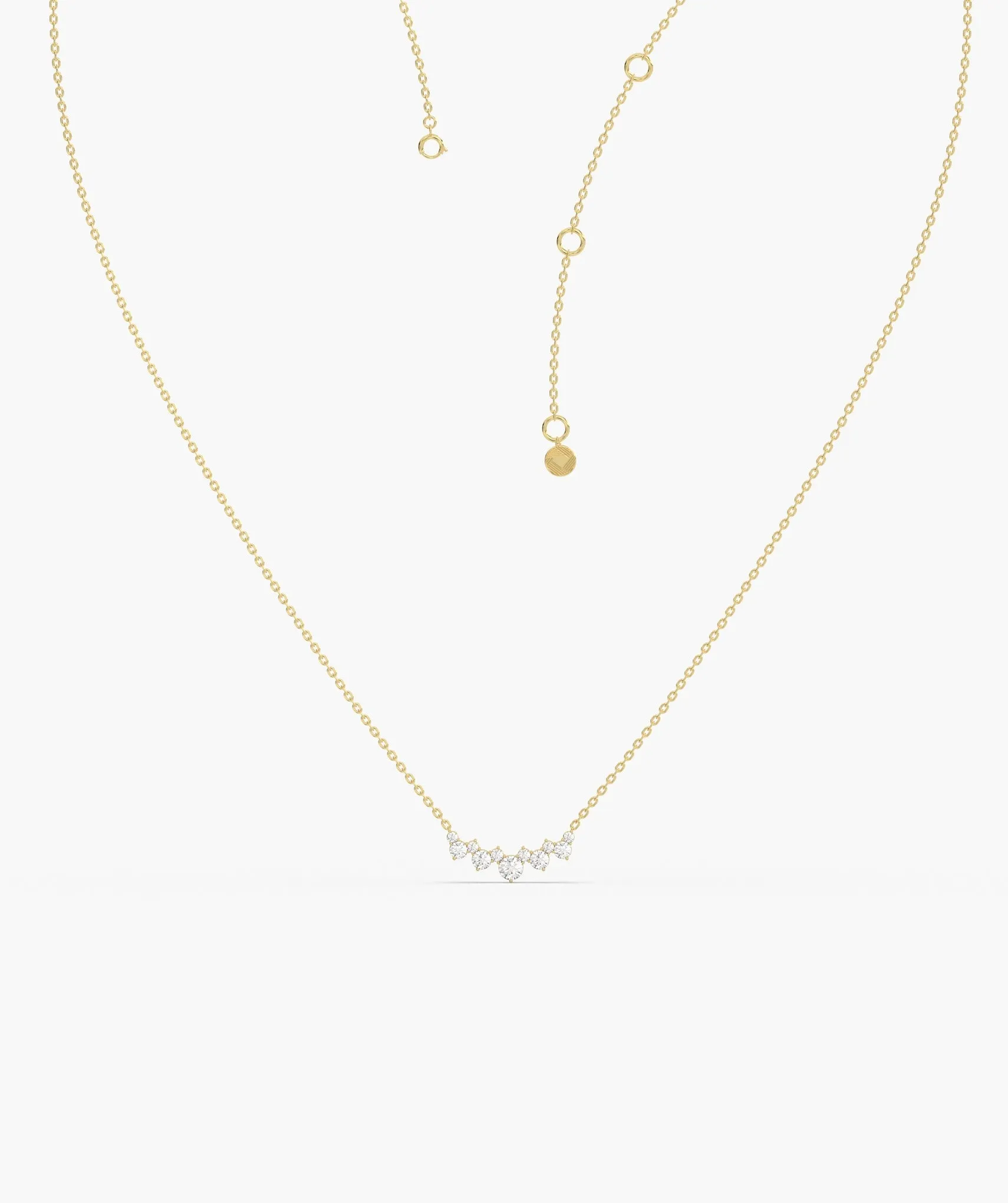 Starlight Diamond Cluster Necklace