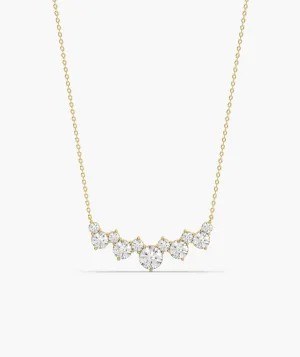 Starlight Diamond Cluster Necklace