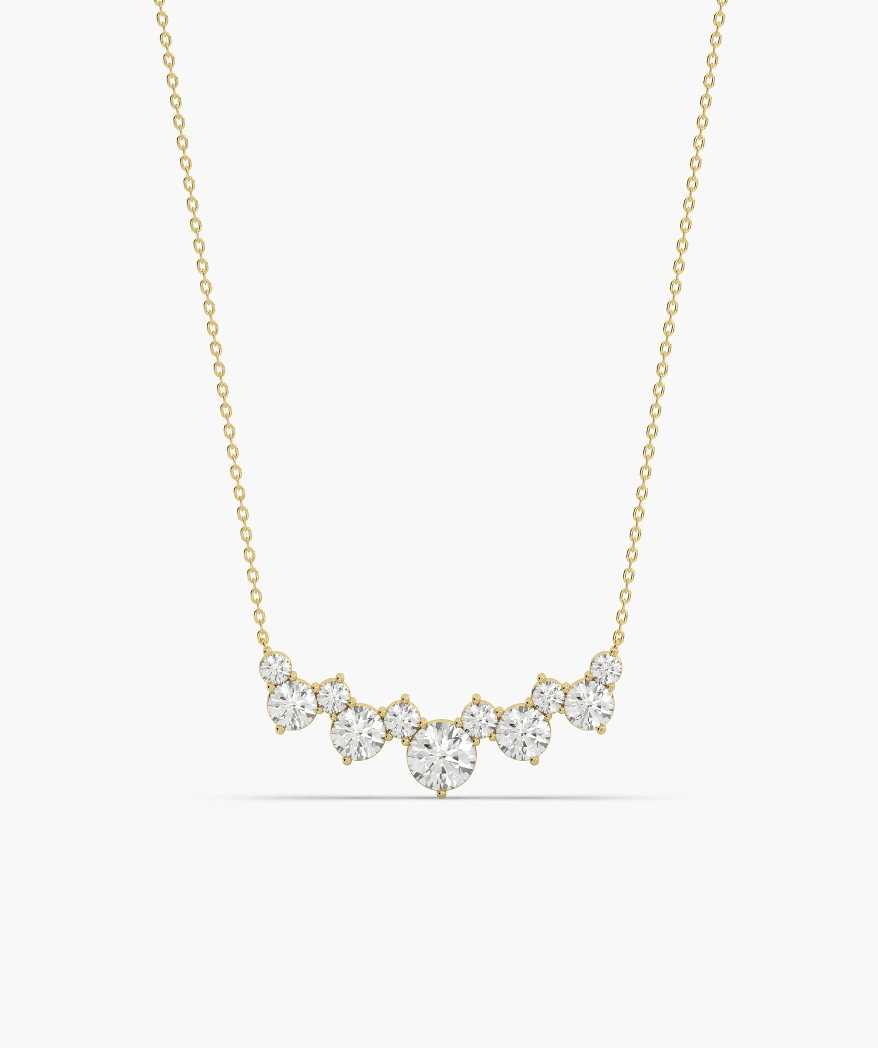Starlight Diamond Cluster Necklace