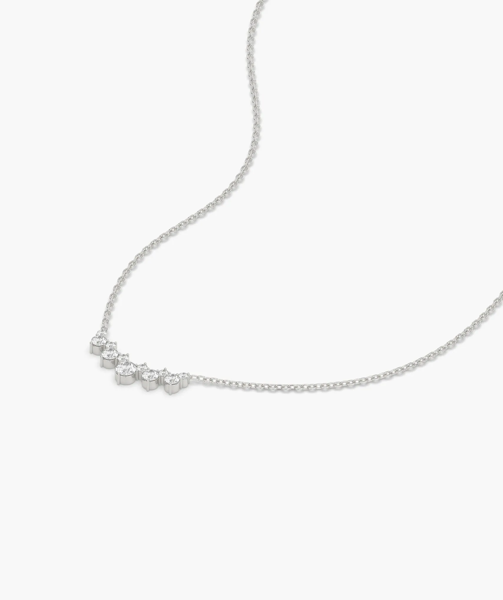 Starlight Diamond Cluster Necklace