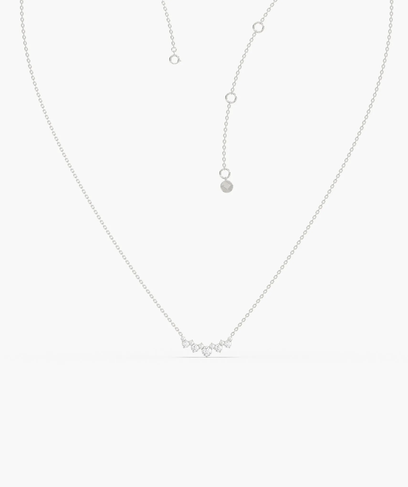 Starlight Diamond Cluster Necklace