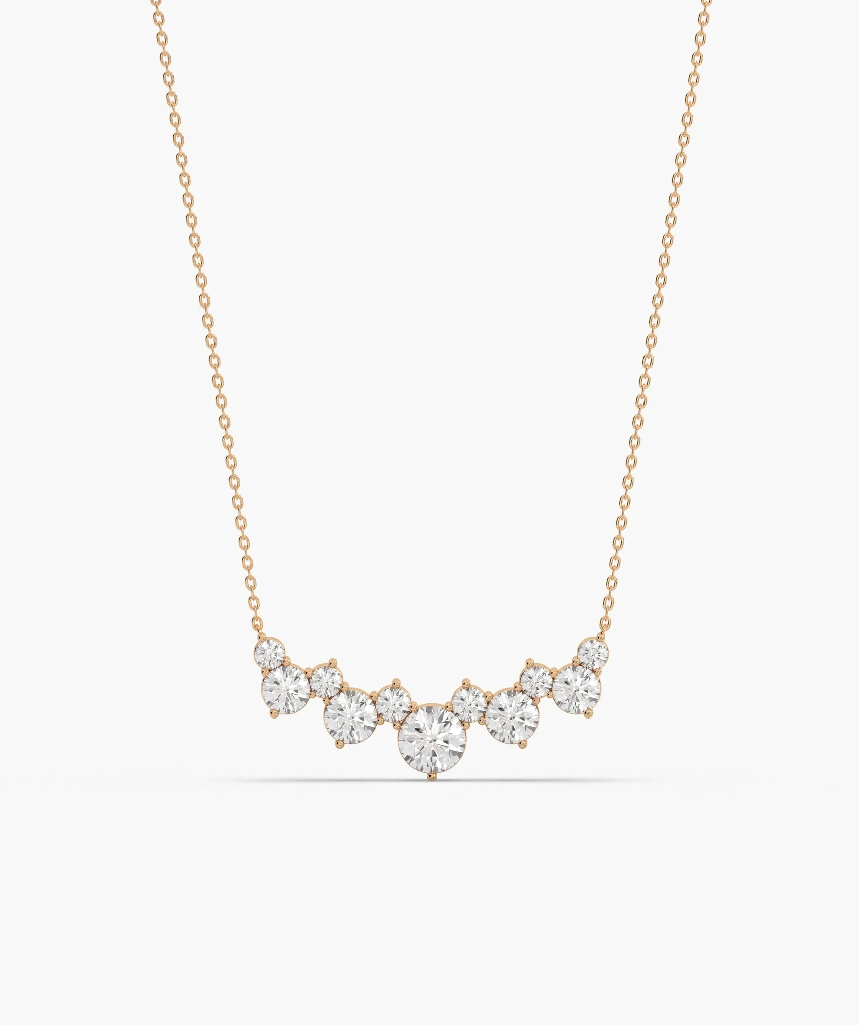 Starlight Diamond Cluster Necklace