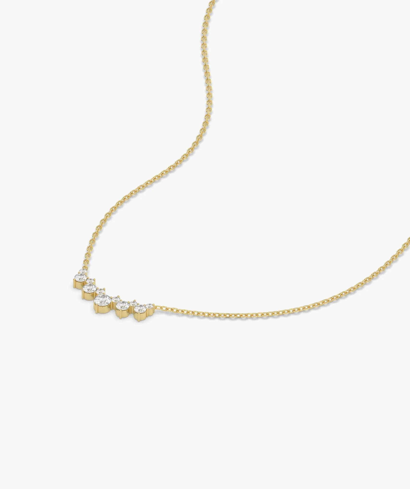 Starlight Diamond Cluster Necklace