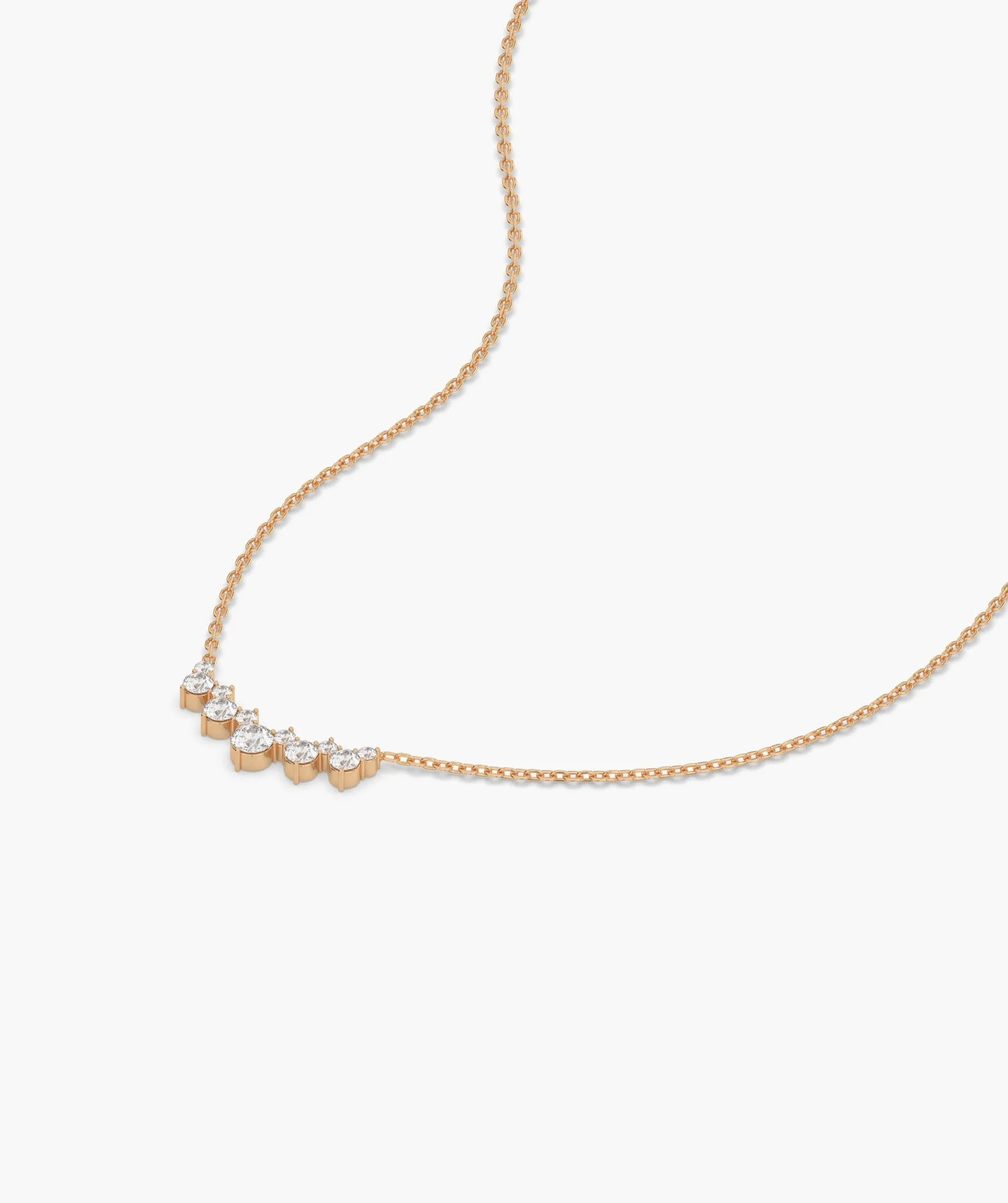 Starlight Diamond Cluster Necklace