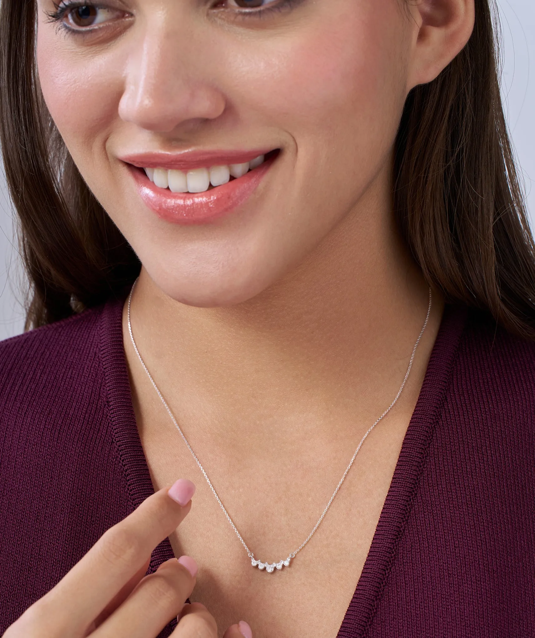 Starlight Diamond Cluster Necklace