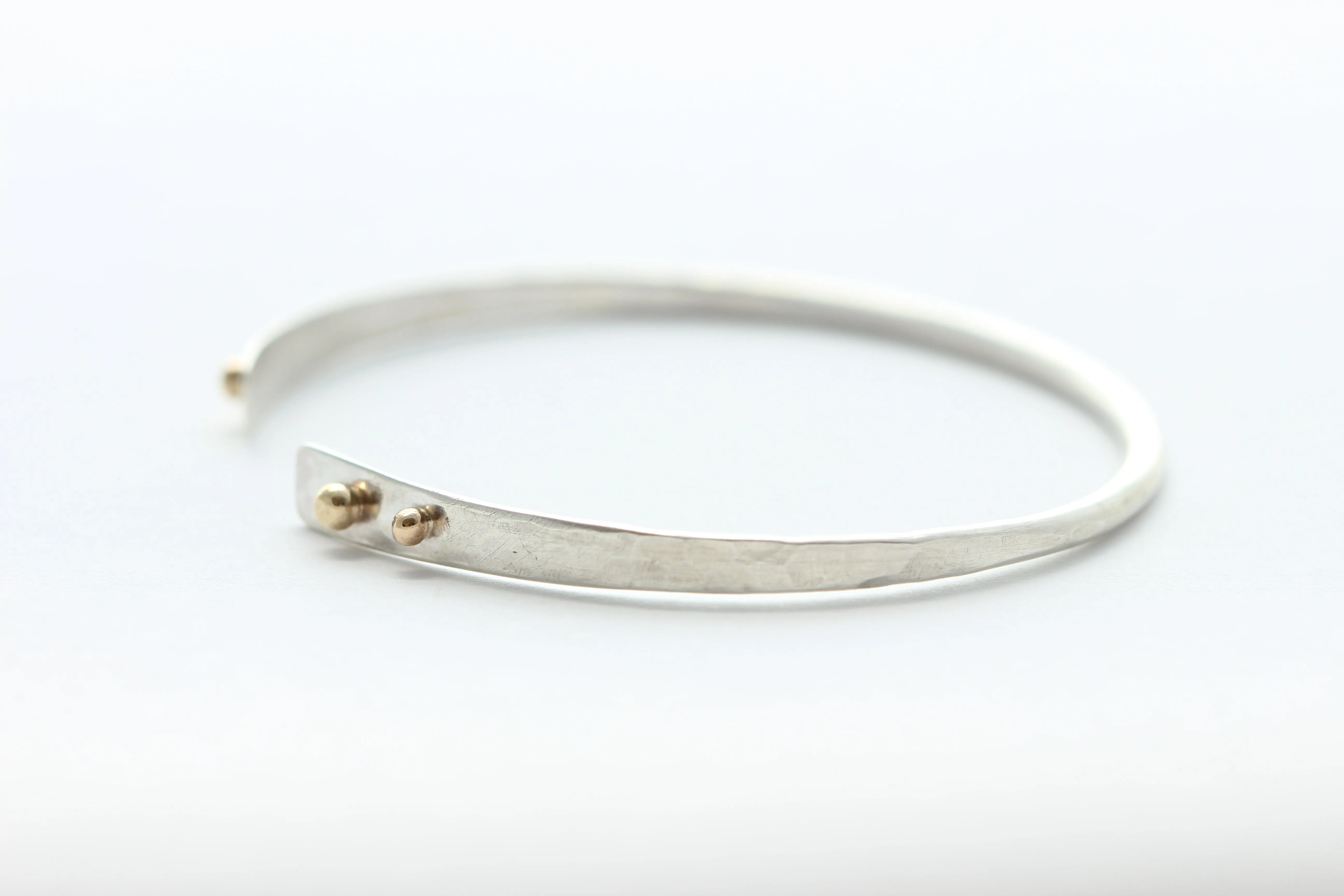 Sterling silver Bracelet with gold balls