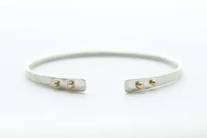 Sterling silver Bracelet with gold balls