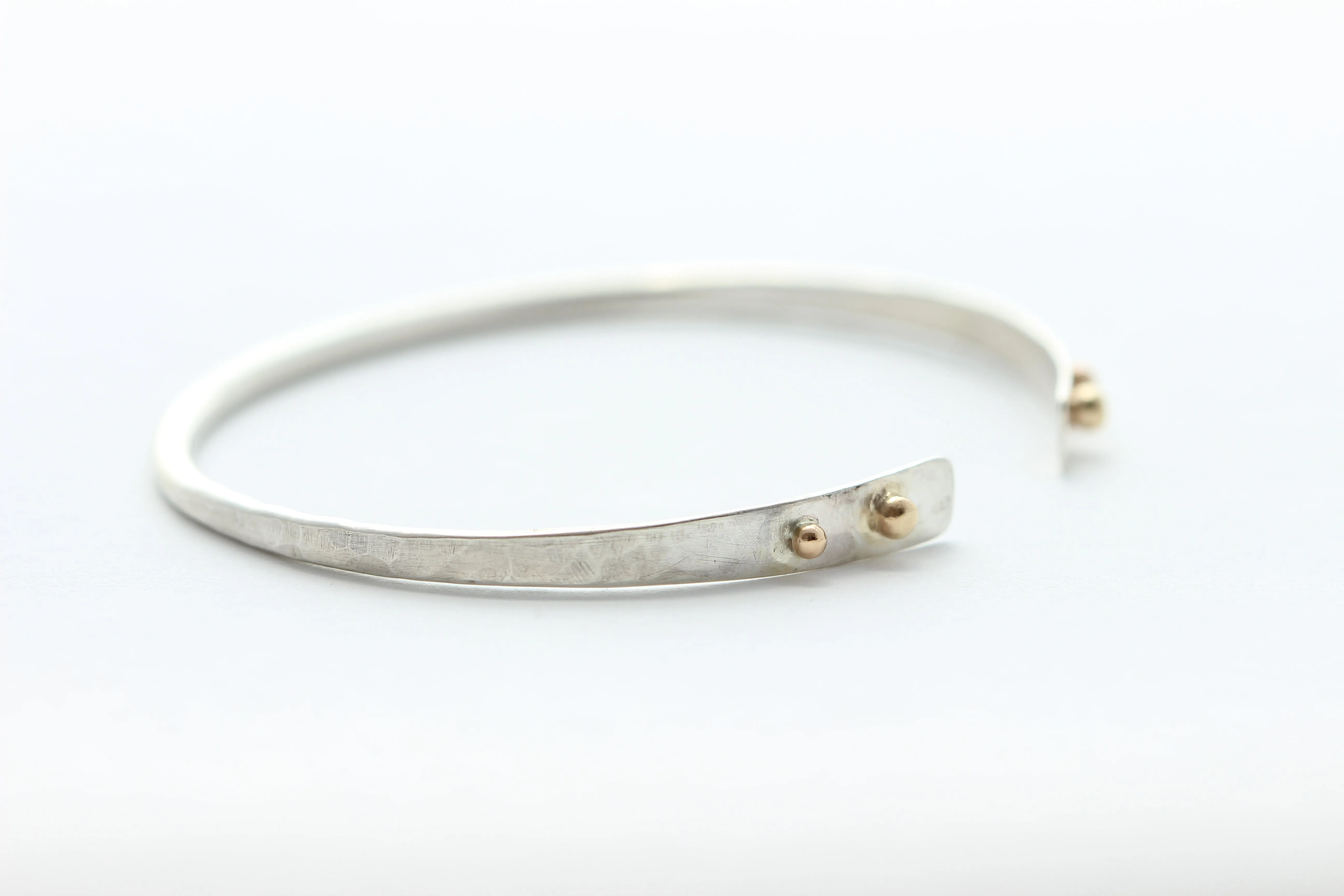 Sterling silver Bracelet with gold balls