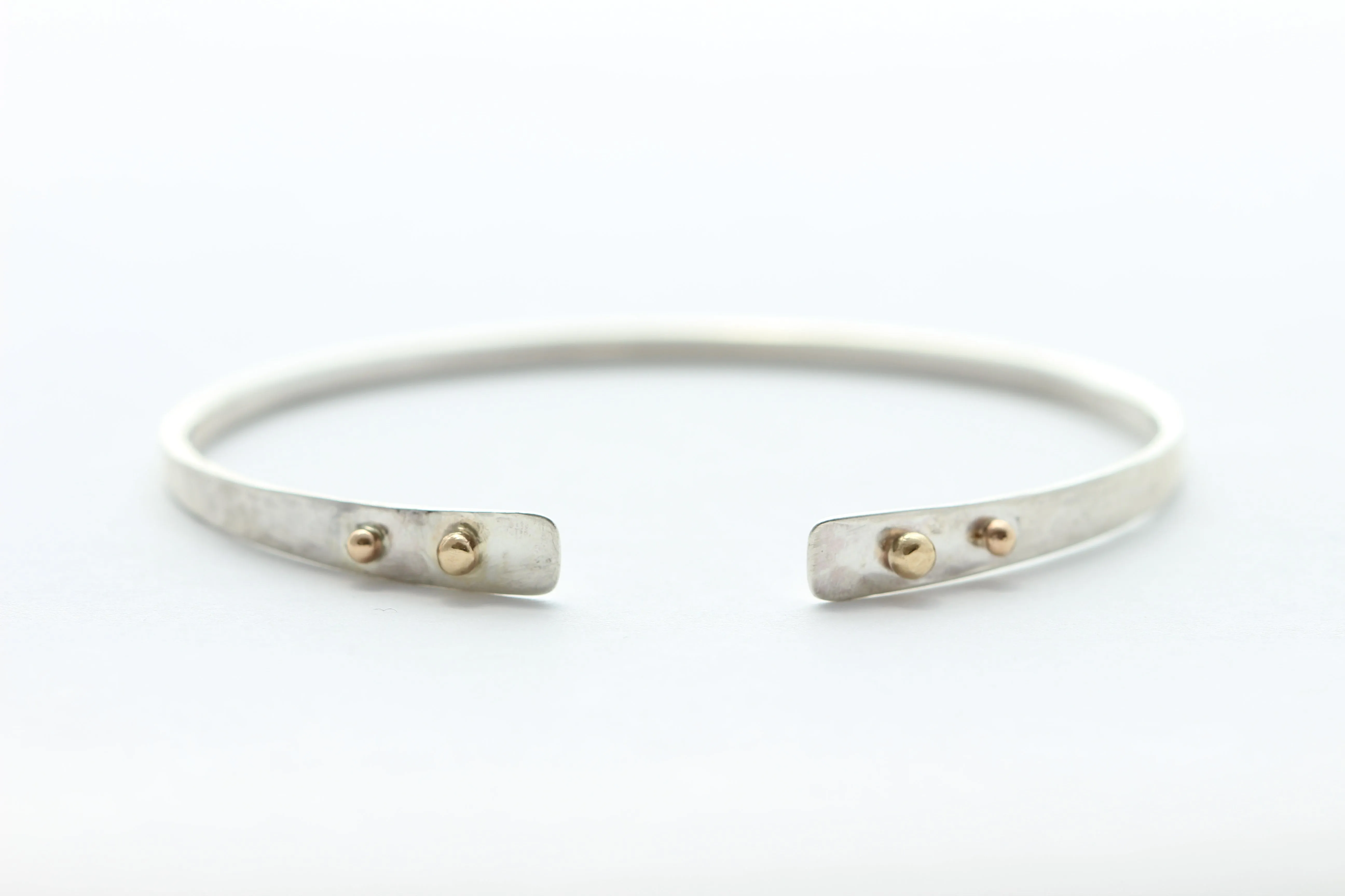 Sterling silver Bracelet with gold balls