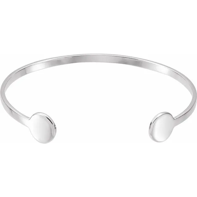 Sterling Silver Cuff 6 3/4" Bracelet