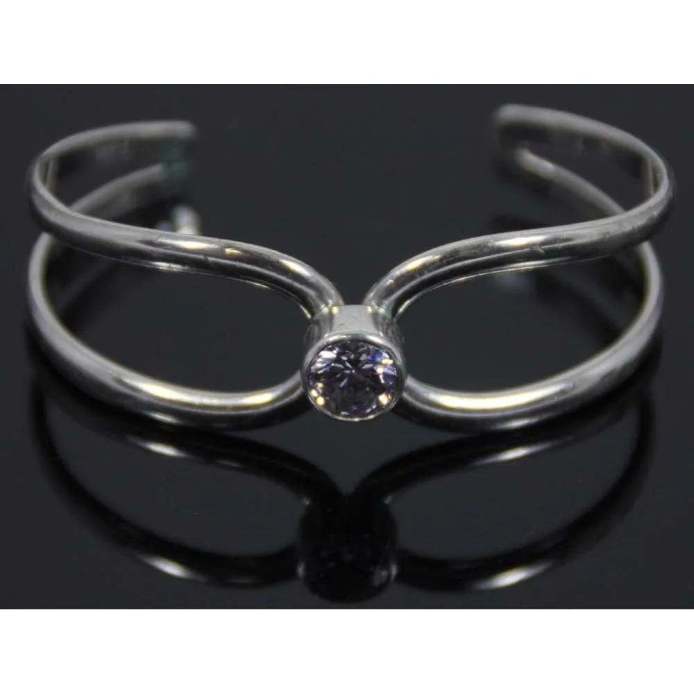 Sterling Silver Light Amethyst Cuff