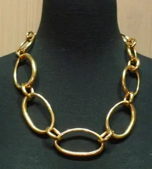 Steven Vaubel 18K Yellow Gold Vermeil Open Oval Link Necklace
