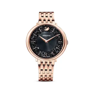 Swarovski Crystalline Chic Watch Metal Bracelet, Black, Rose-Gold Tone Pvd