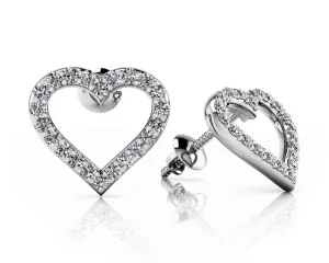 Sweetheart Diamond Earrings Diamond with 0.22 ct.(finished) 1mm
