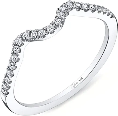 Sylvie Contoured Diamond Wedding Band