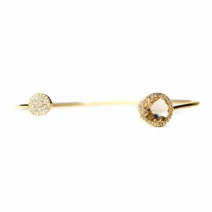 TAI Open Organic Cuff -Topaz & Gold