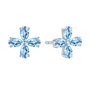 TAKA Jewellery Spectra Blue Topaz Earrings 9K