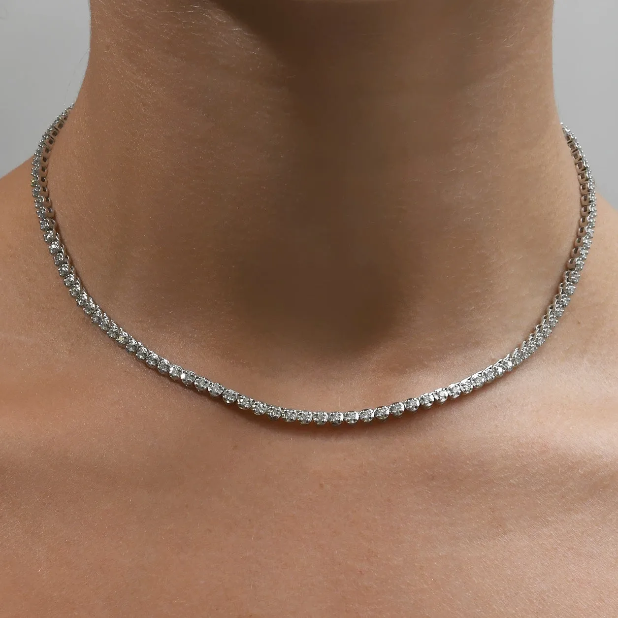 Tennis Choker Necklace 1 - 2.77cts
