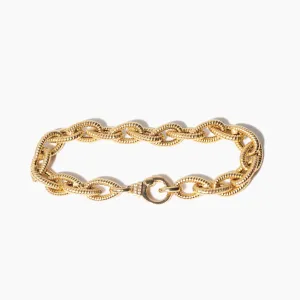 Textured Teardrop Chain Bracelet