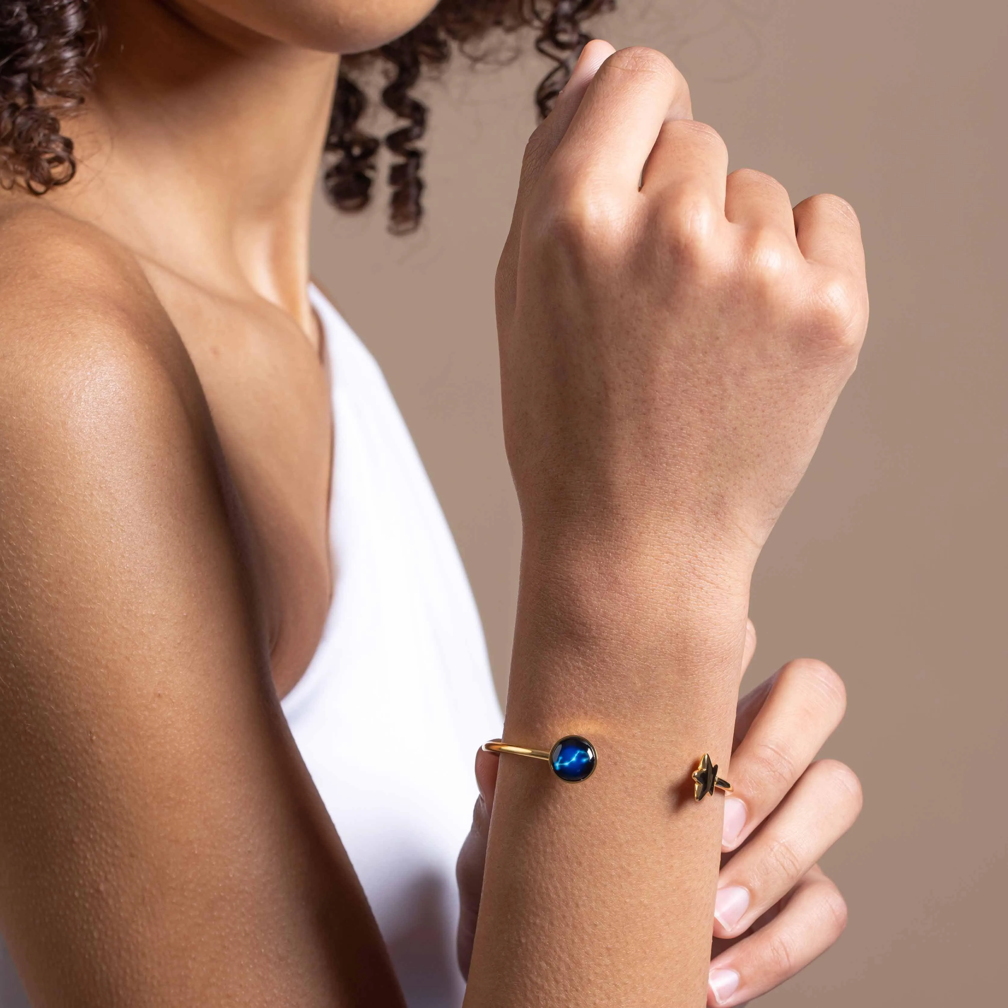 The Astral Starlight Cuff in Gold
