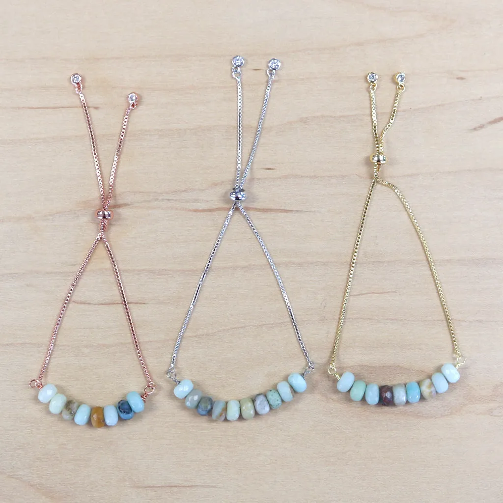 The Emerson - Amazonite bracelet with adjustable chain