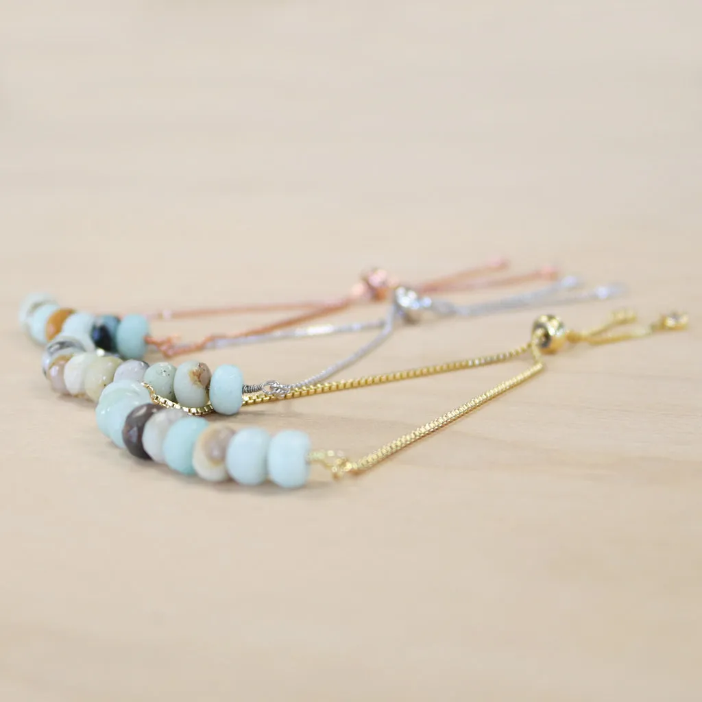 The Emerson - Amazonite bracelet with adjustable chain