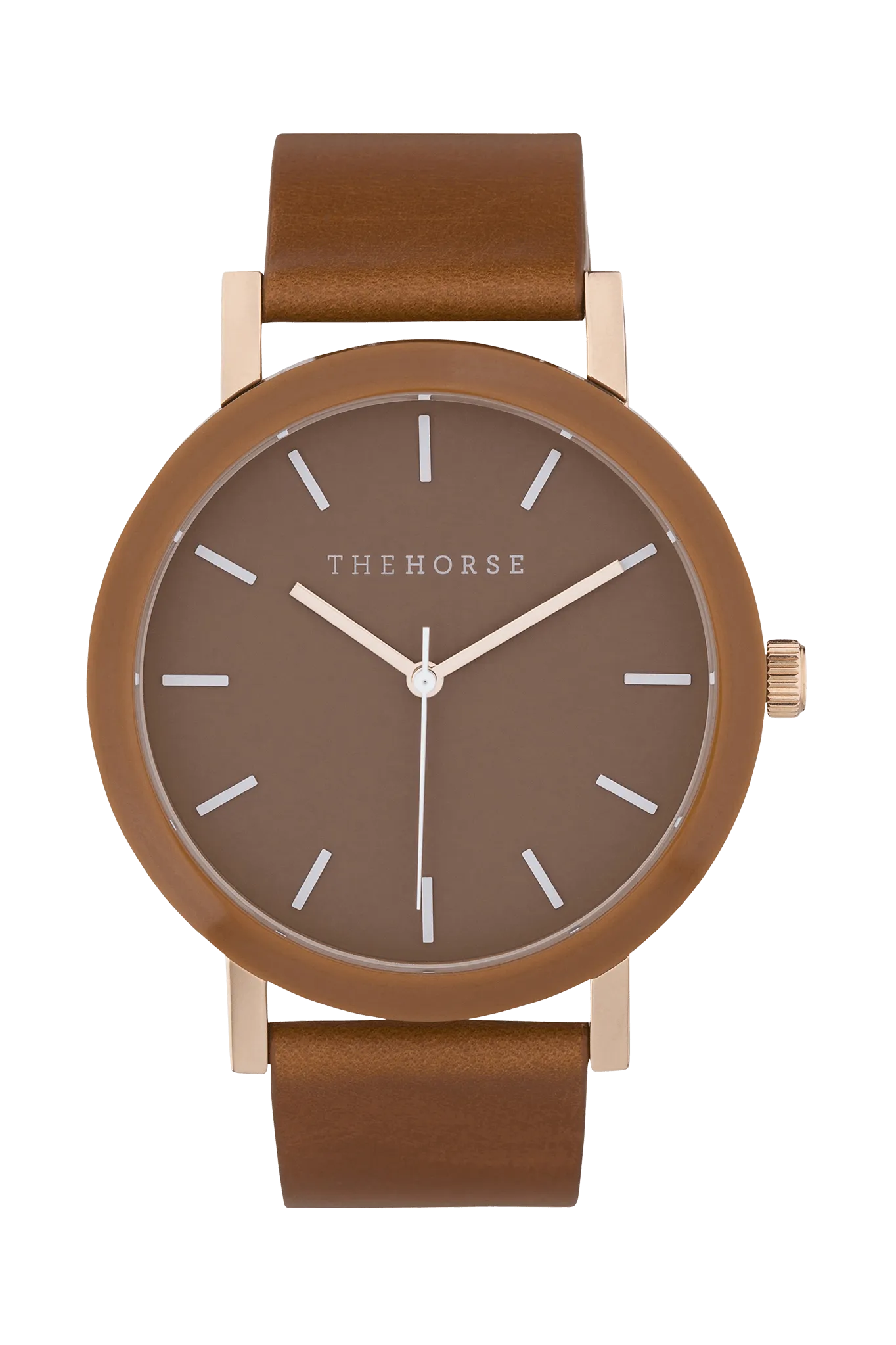 THE HORSE 'THE RESIN' WATCH - CHOC SHELL/CHOC DIAL/TAN LEATHER