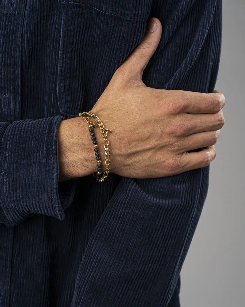 Thin Figaro 3x1 Chain Bracelet