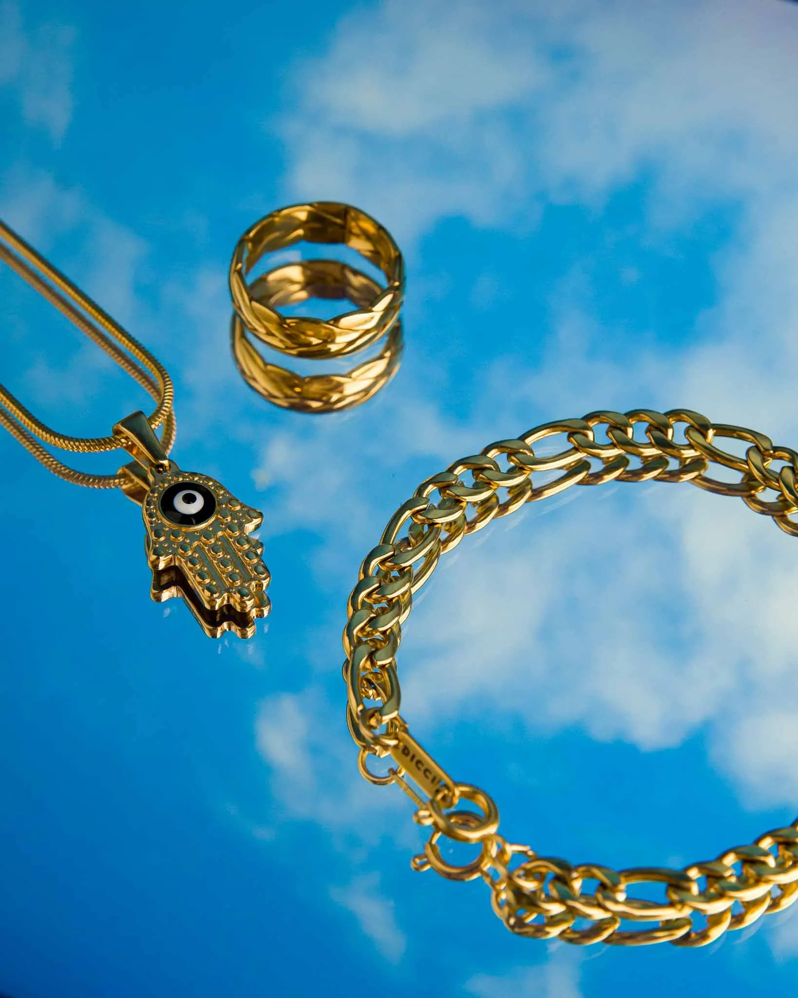Thin Figaro 3x1 Chain Bracelet