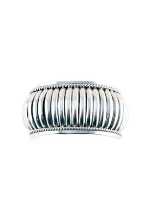 Thomas Charley Sterling Silver Water Bead Cuff Bracelet (1 ½"wide)