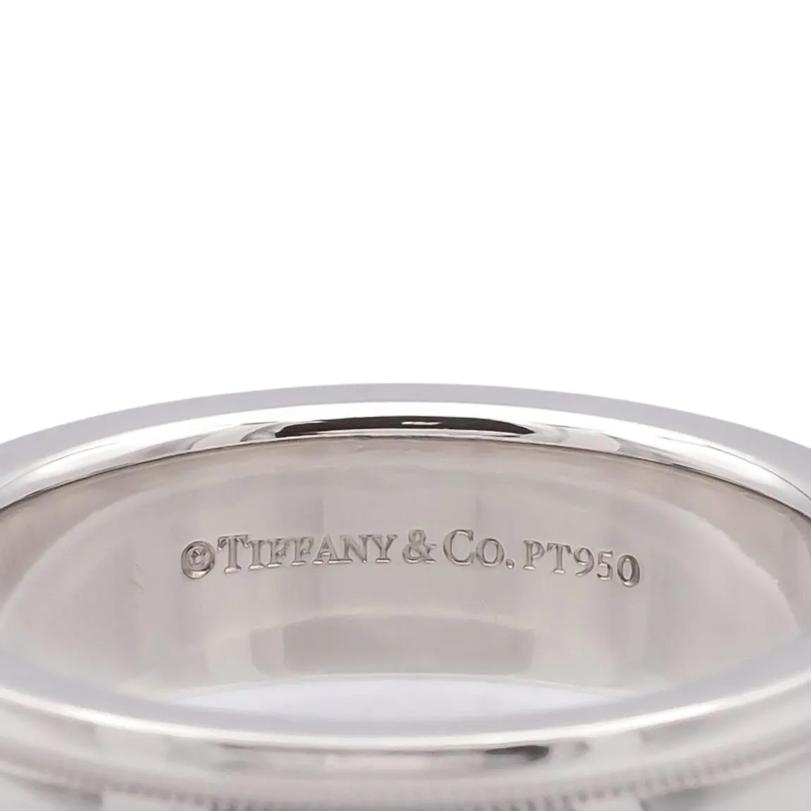 Tiffany & Co. Platinum Classic Double Milgrain Men’s Band Ring, 6mm, Size 8.5