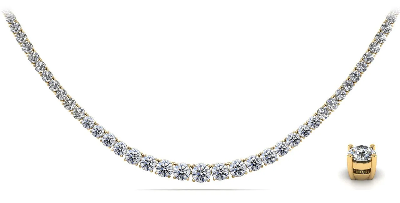 Timeless Dreams Tennis Diamond Necklace with 9.06 ct.(finished)