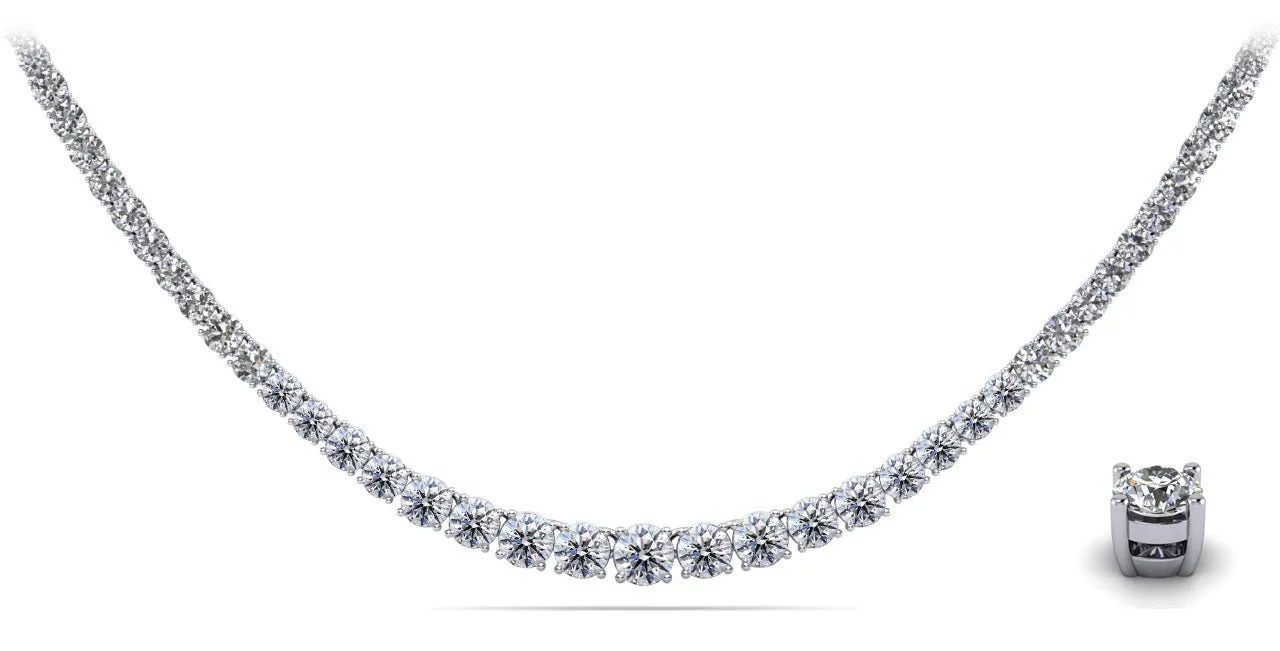 Timeless Dreams Tennis Diamond Necklace with 9.06 ct.(finished)