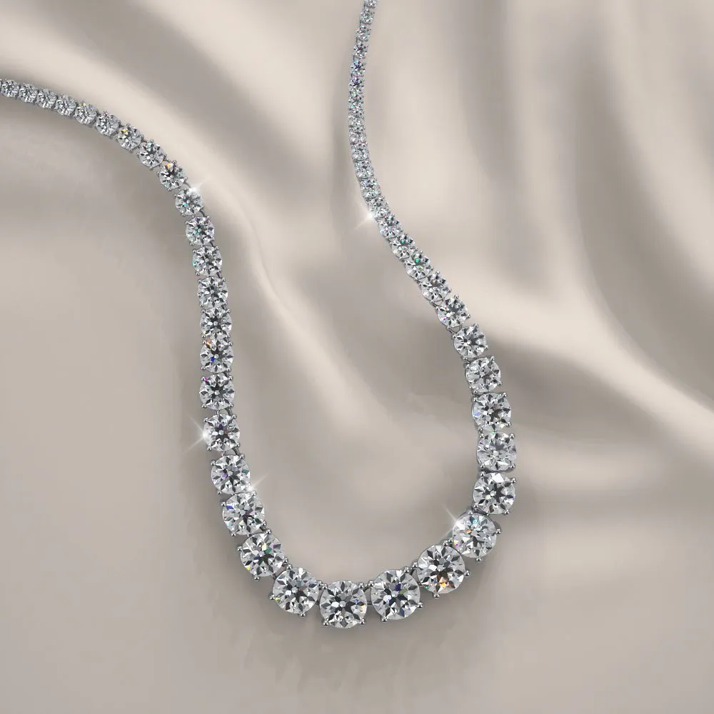 Timeless Dreams Tennis Diamond Necklace with 9.06 ct.(finished)