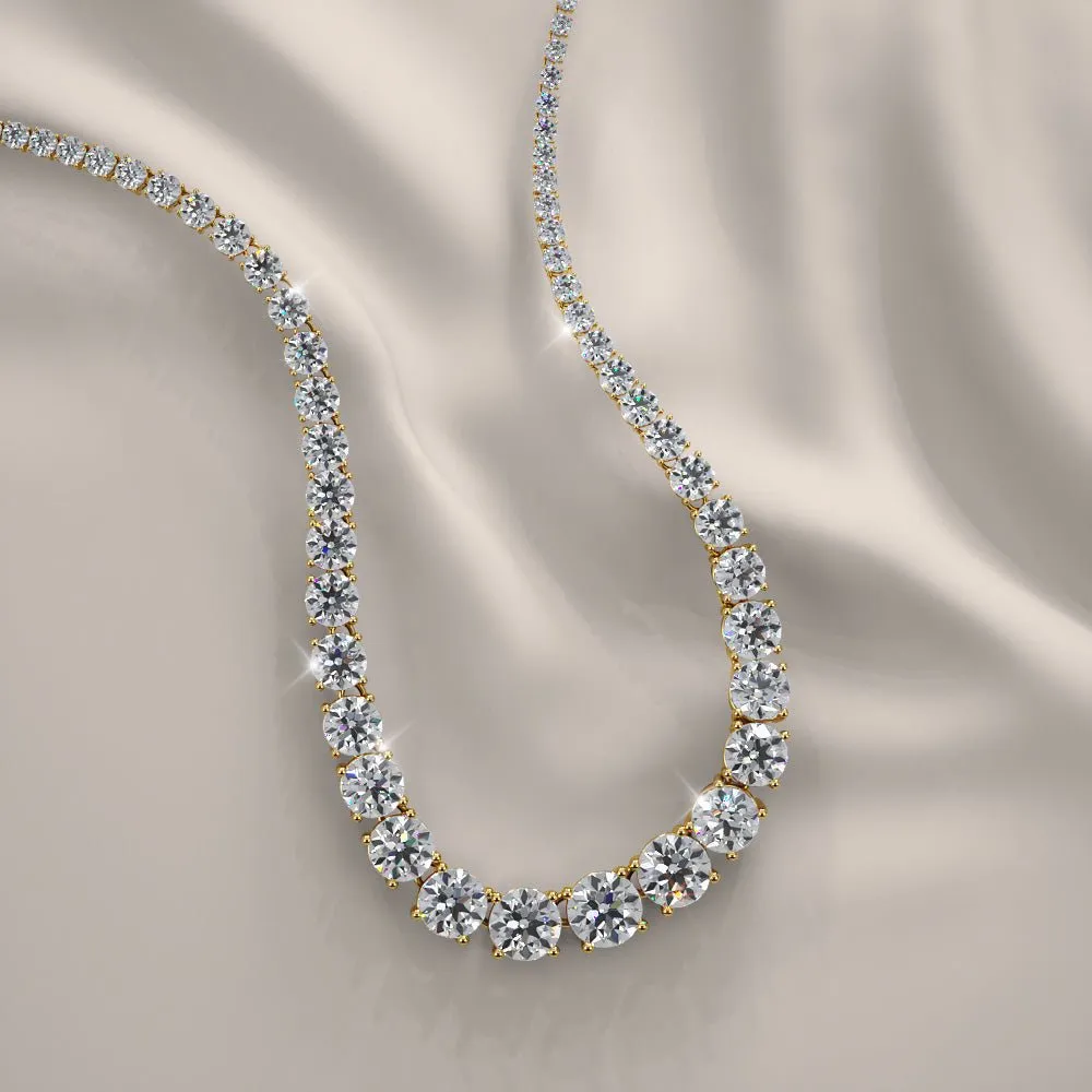 Timeless Dreams Tennis Diamond Necklace with 9.06 ct.(finished)