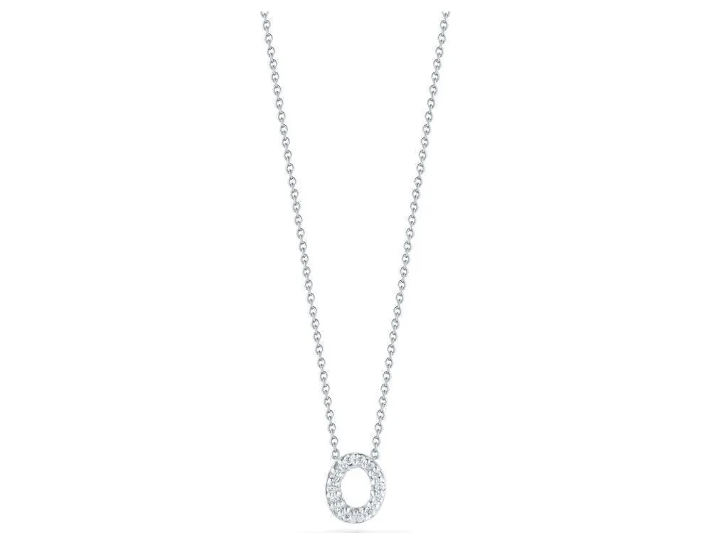Tiny Treasures Diamond Love Letter "O" in White Gold