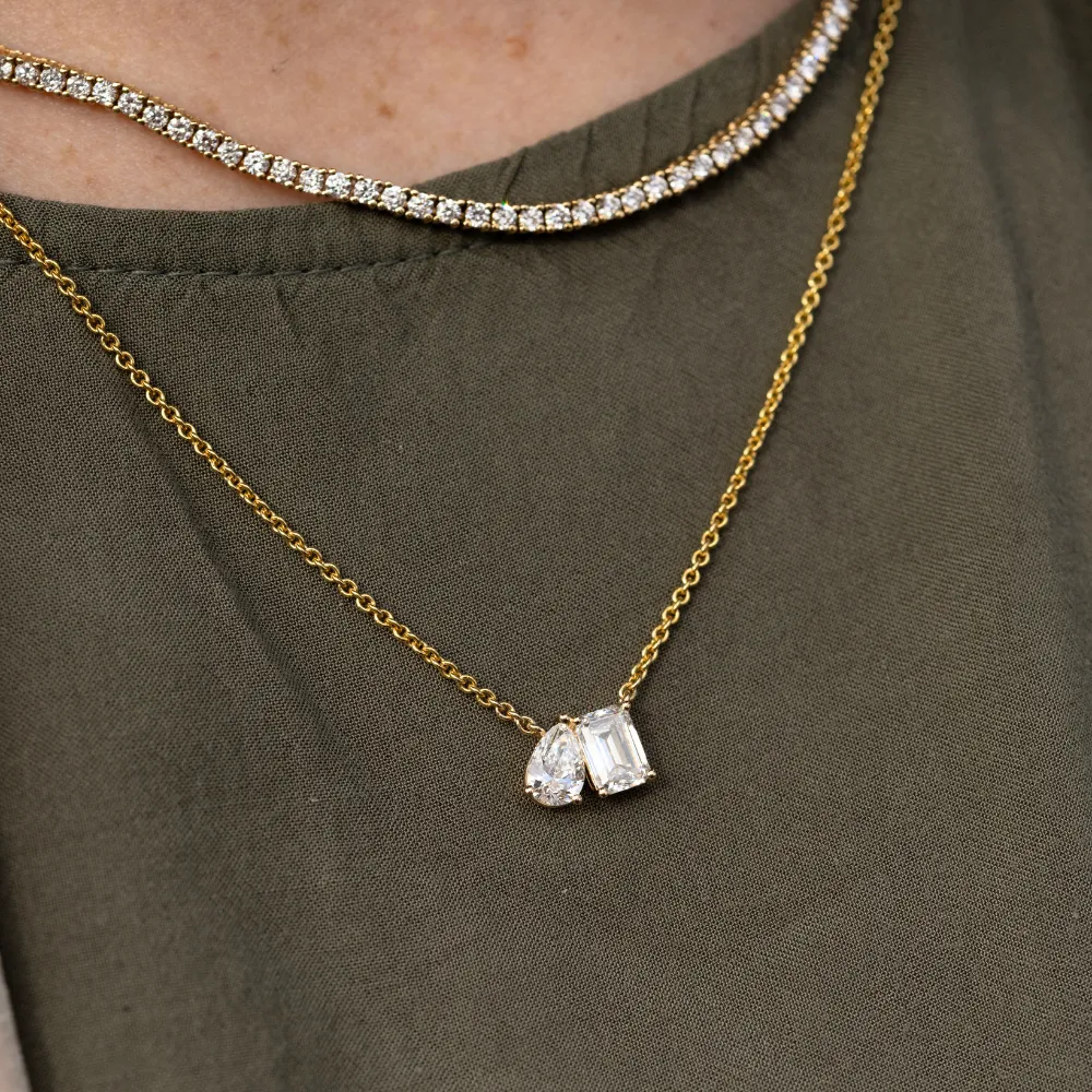 Toi et Moi Diamond Necklace