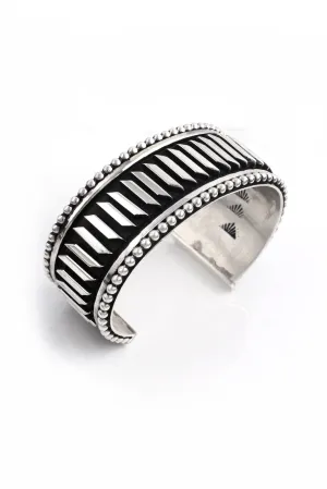 Tom Hawk Contemporary Sterling Silver Mens Cuff