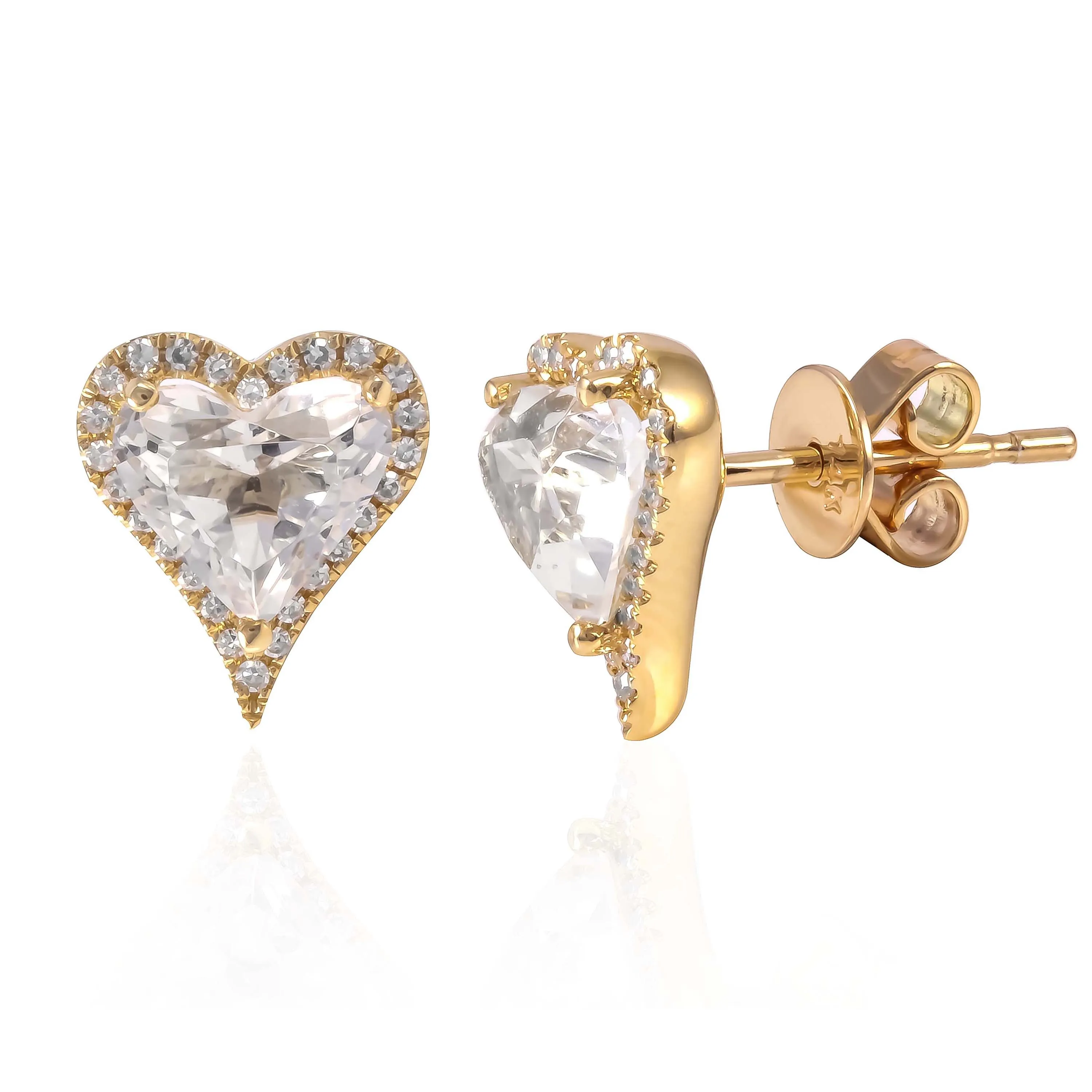 Topaz Heart Studs