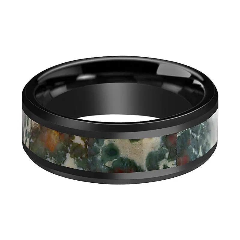 TRACE | Ceramic Ring Coprolite Fossil Inlay