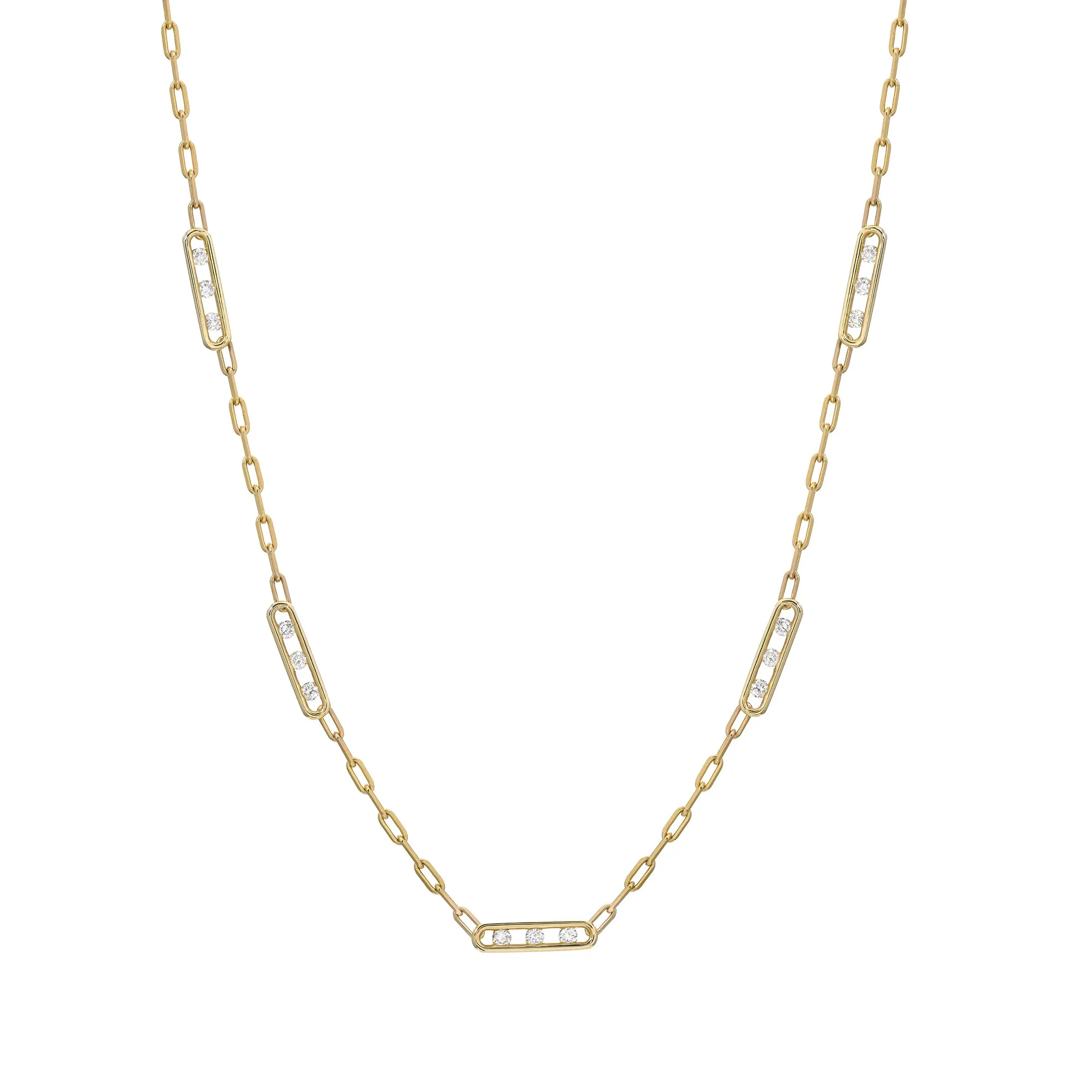 Tri Channel Link Necklace