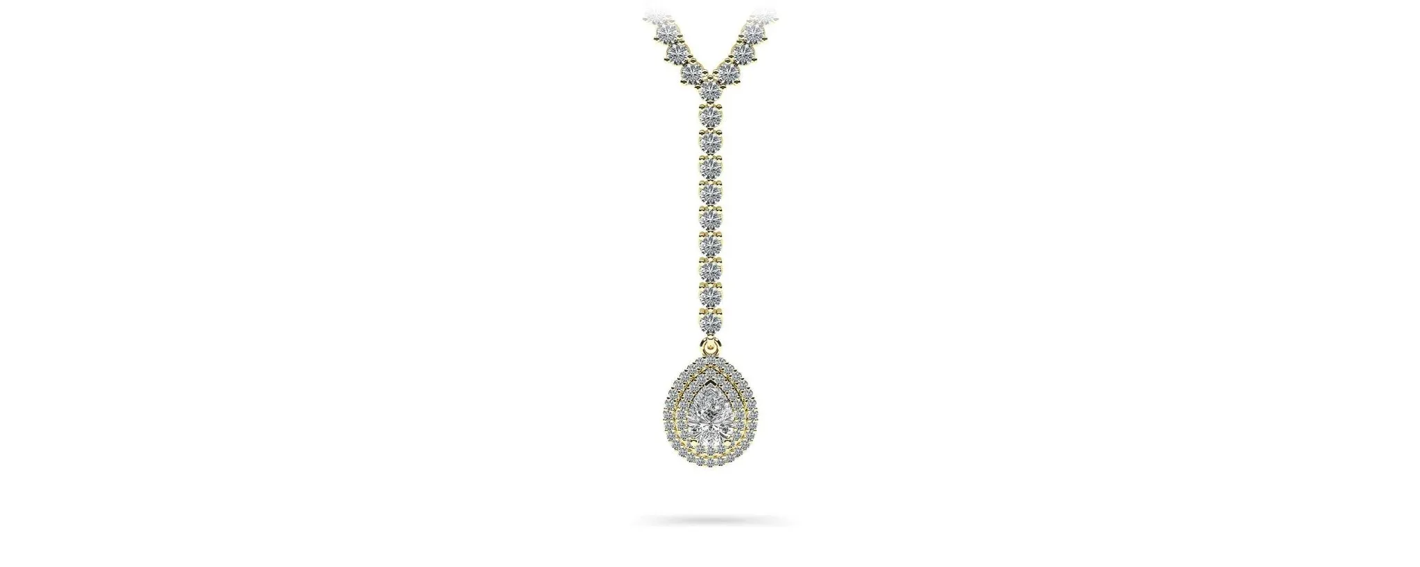 True Romance Diamond Necklace with 8.81 ct.(finished) 7x5mm, 1mm, 2.2mm