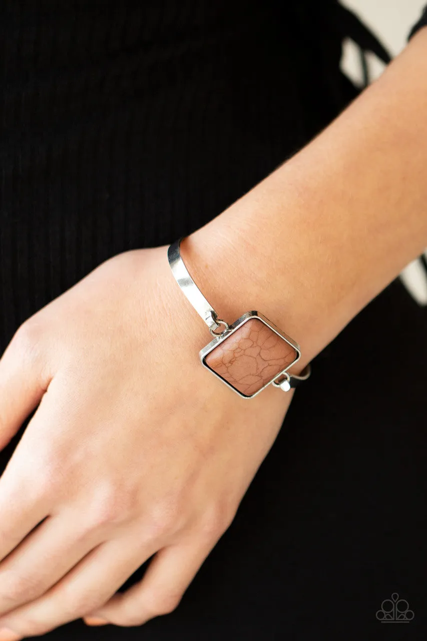 Turning a CORNERSTONE Brown Paparazzi Bracelet