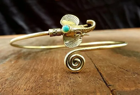Turquoise Elephant Arm Cuff