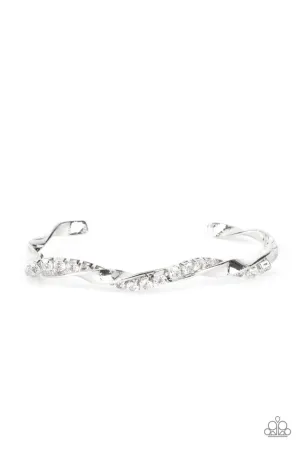 Twisted Twinkle White Paparazzi Bracelet