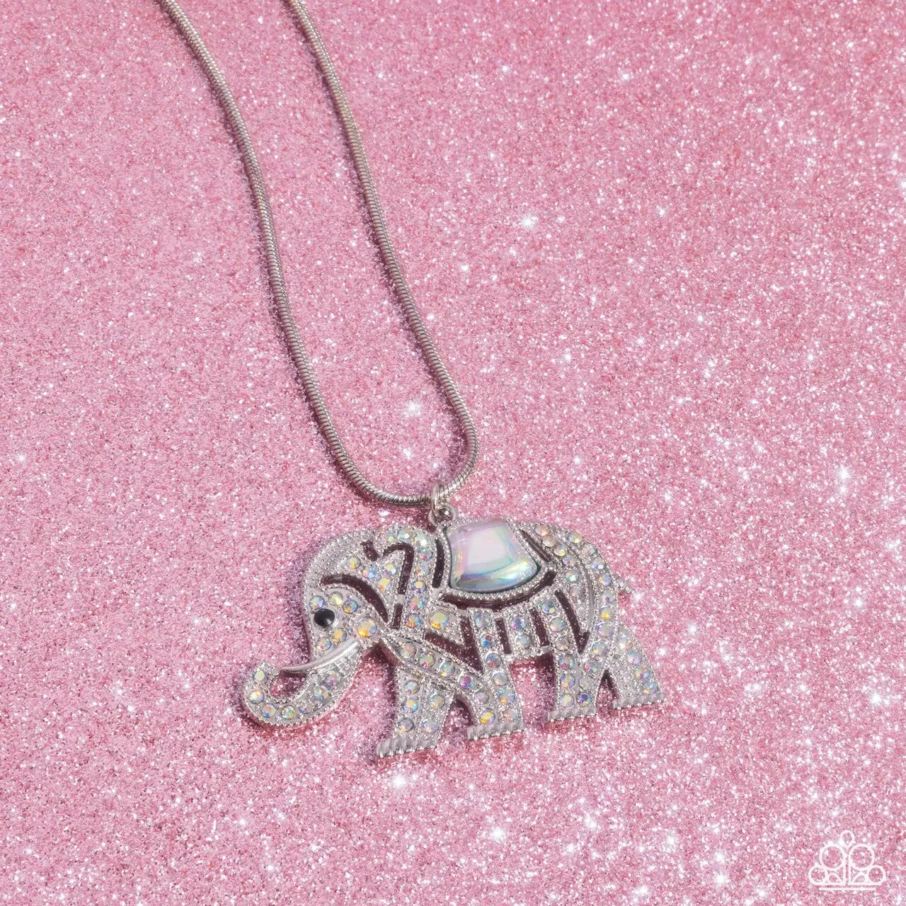 Unforgettable Shimmer - Multi - Elephant Paparazzi Necklace - Empire Diamond Exclusive