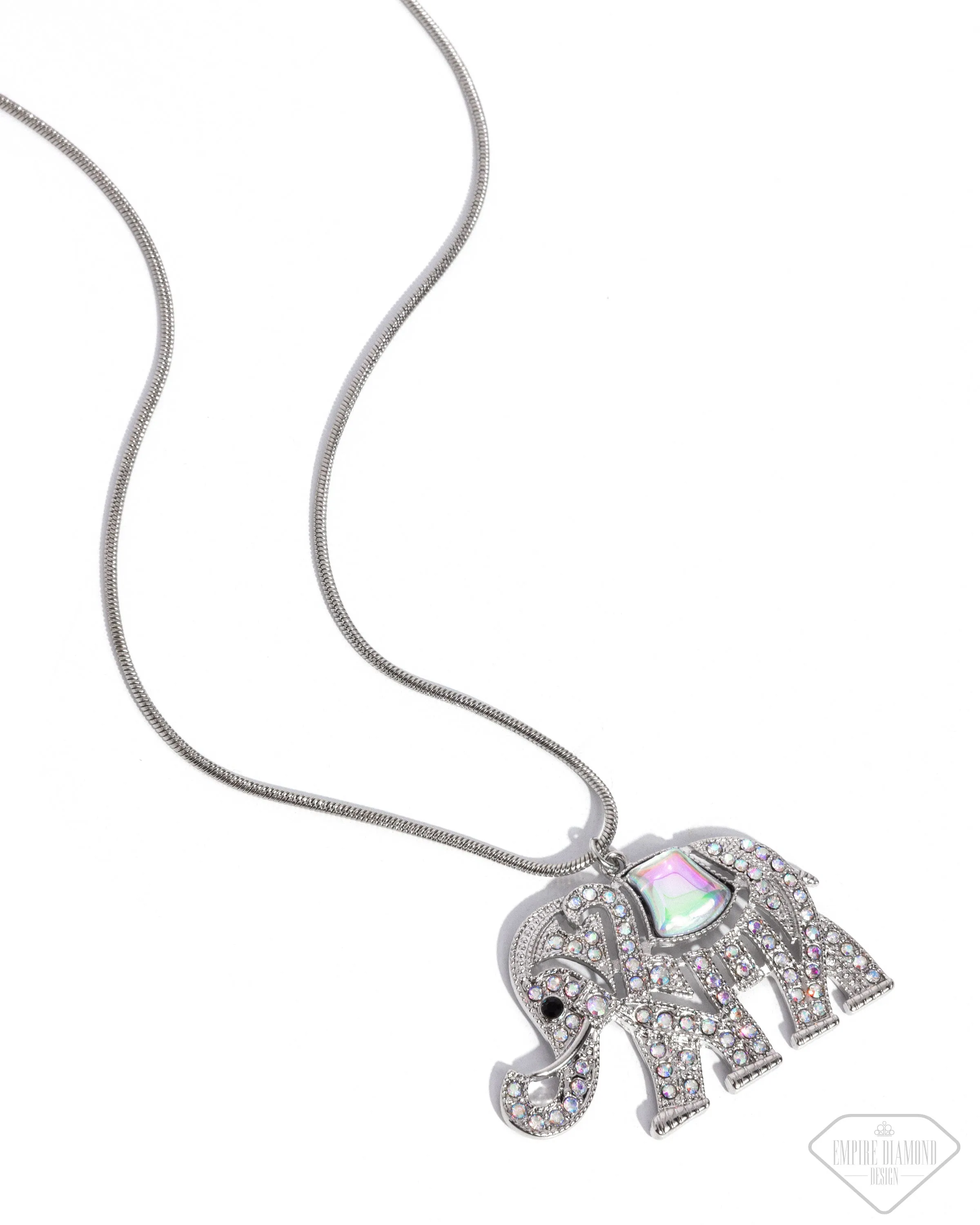 Unforgettable Shimmer - Multi - Elephant Paparazzi Necklace - Empire Diamond Exclusive