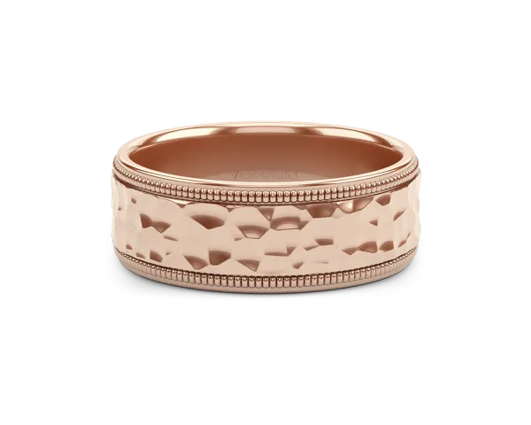 Verragio Hammered Matte Finish Men's Wedding Band