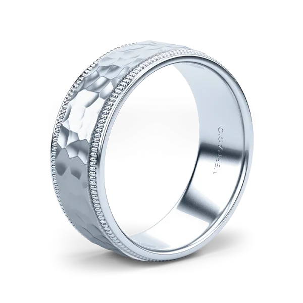Verragio Hammered Matte Finish Men's Wedding Band