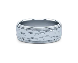 Verragio Hammered Matte Finish Men's Wedding Band